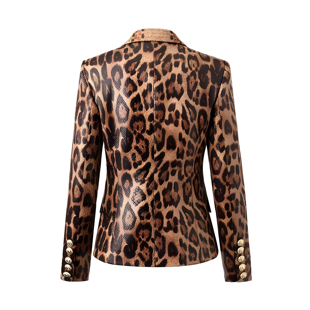Cassandra Faux Leather Blazer