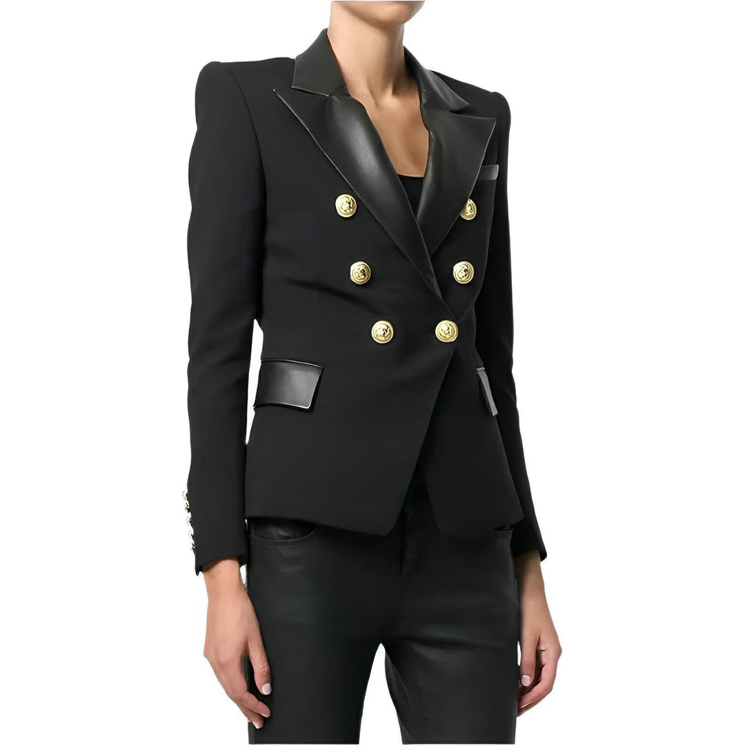 Mila Faux Leather Blazer