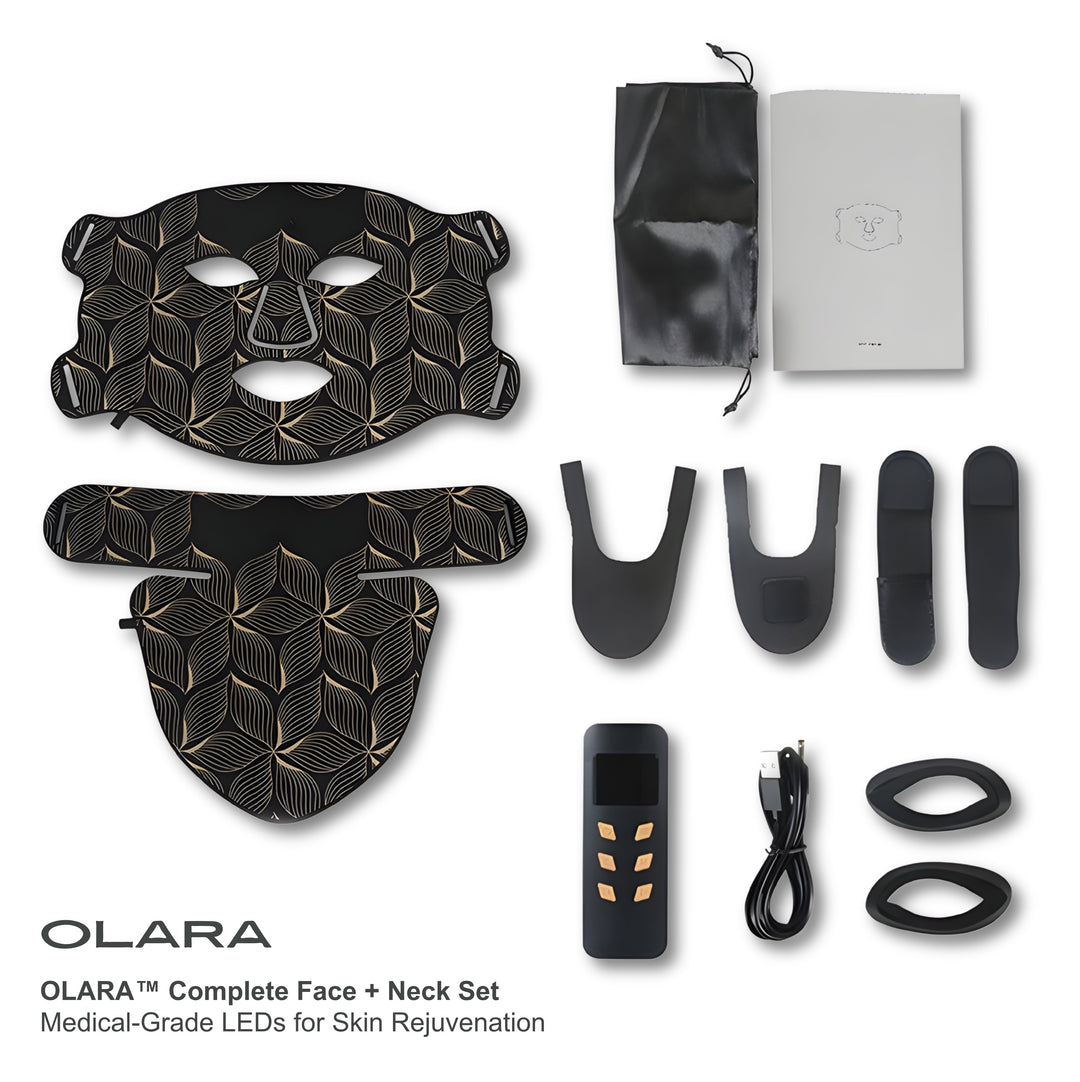 Olara 8-Color LED Face & Neck Mask — Anti-Aging Red Light Therapy