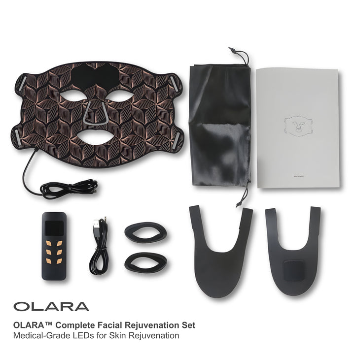 Olara 8-Color LED Face & Neck Mask — Anti-Aging Red Light Therapy