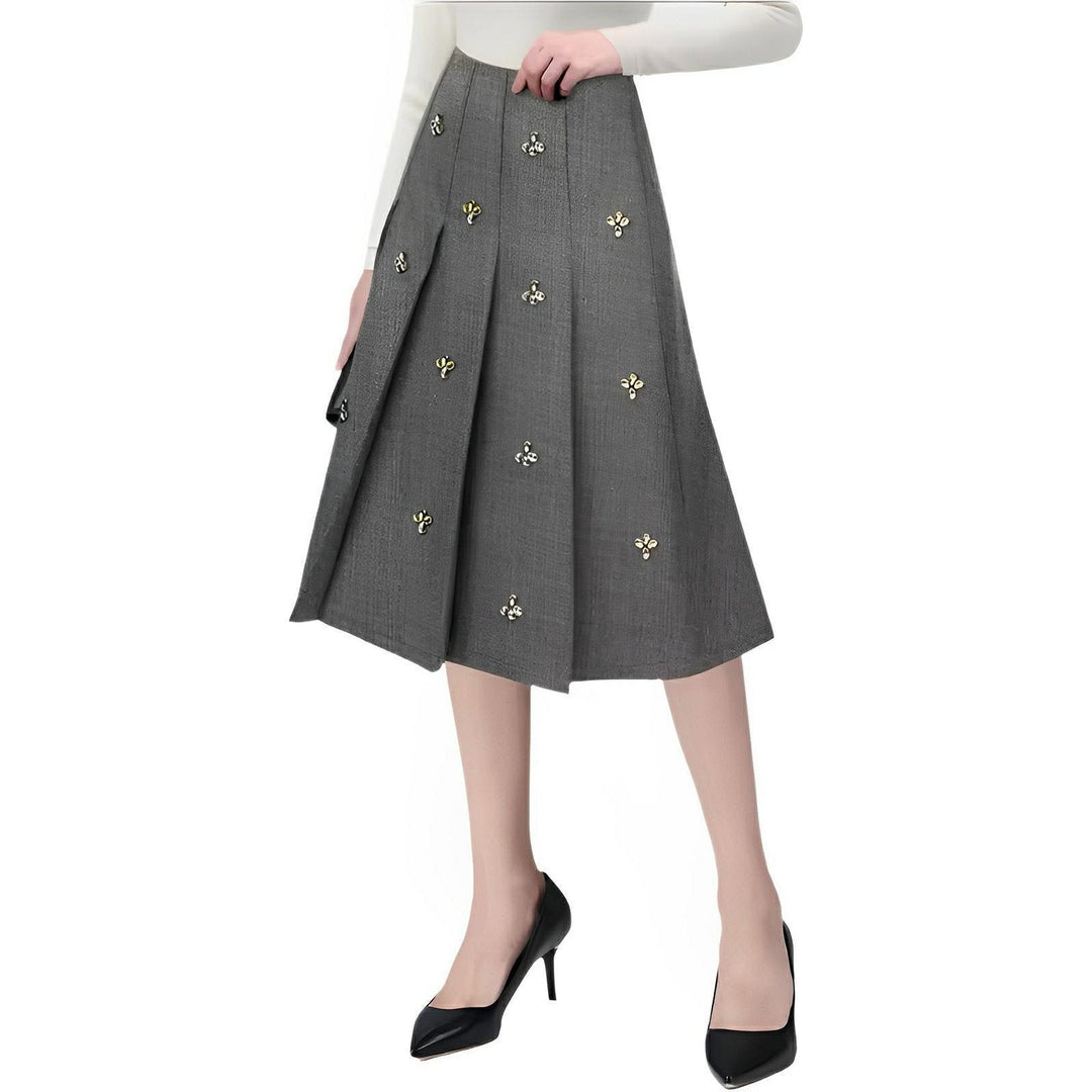 Zadie Pleated Midi Skirt